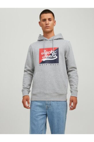 خرید مستقیم از ترکیه و ترندیول سویشرت مردانه برند جک اند جونز Jack & Jones با کد 3KESWBS34123GRI