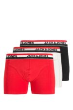 خرید مستقیم از ترکیه و ترندیول باکسر مردانه برند جک اند جونز Jack & Jones با کد JACCOTTON WB TRUNKS 3 PAC