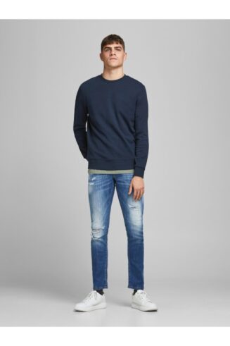 خرید مستقیم از ترکیه و ترندیول بافت و پلیور مردانه برند جک اند جونز Jack & Jones با کد 12181903-Navy Blaze