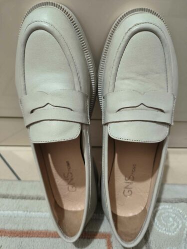 لوفر زنانه بژ  GNS Shoes Hakiki Deri Krem Kadın Ayakkabısı Loafer photo review