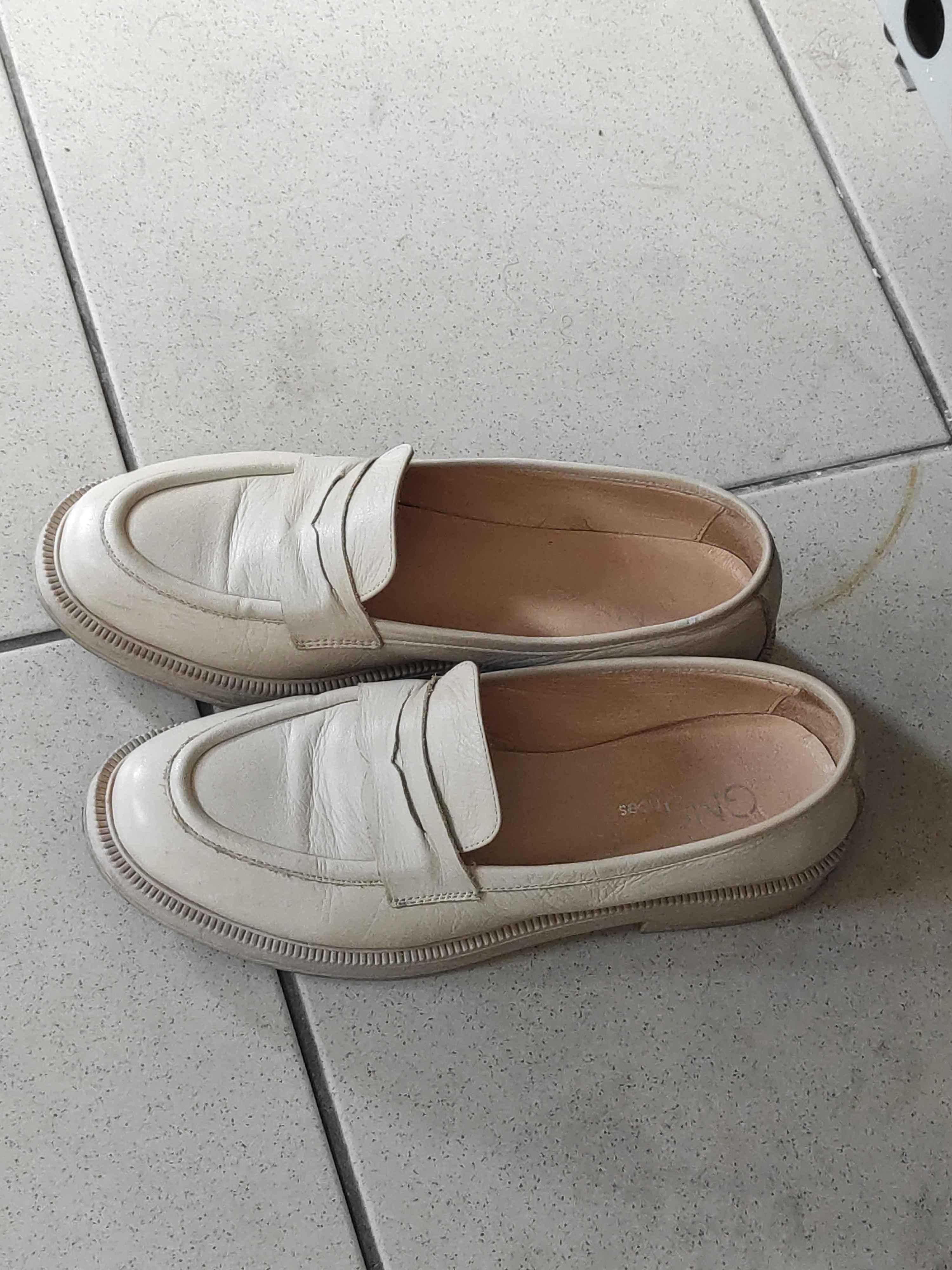 لوفر زنانه بژ  GNS Shoes Hakiki Deri Krem Kadın Ayakkabısı Loafer photo review